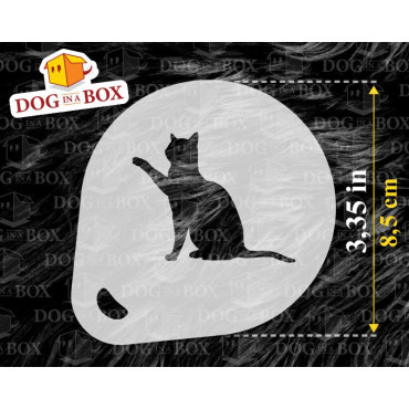 Cats stencils n.3, set of 3 cappuccino stencils, cake stencil, cat stencil, cats, cookie stencils, tattoo stencil, face painting