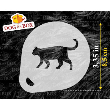 Katzenschablonen Nr. 3, 3er-Set Cappuccino-Schablonen, Kuchenschablone, Katzenschablone, Katzen, Keksschablonen, Tattoo-Schablon