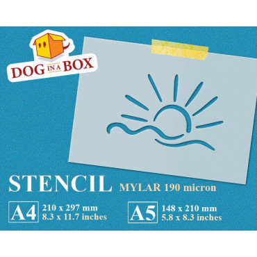 Sun and Sea stencil -...