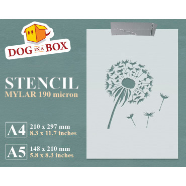 Dandelion stencil n.1- Reusable dandelion stencil for wood signs, wall decor and fabric
