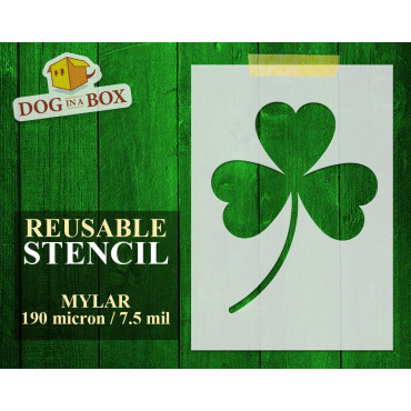 Clover stencil - Reusable Irish stencil for wood signs, walls or fabrics.