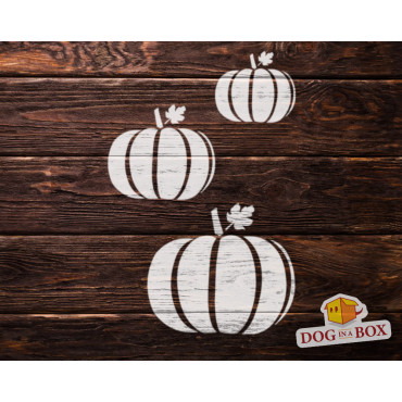 Pumpkins stencil set n.1 - Reusable stencil with many pumpkins in various size, for painting