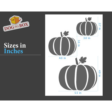 Pumpkins stencil set n.1 - Reusable stencil with many pumpkins in various size, for painting