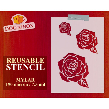 Stencil set di rose n.1 -...