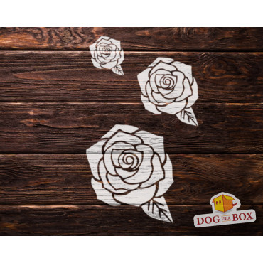 Roses stencil set n.1 - Reusable stencil with many flowers in various size, perfect for painting
