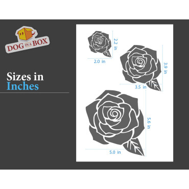 Roses Stencil Set n.1 - Wiederverwendbare Schablone mit vielen Blumen in verschiedenen Größen, perfekt zum Malen
