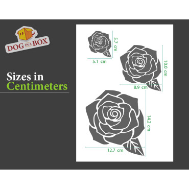 Roses Stencil Set n.1 - Wiederverwendbare Schablone mit vielen Blumen in verschiedenen Größen, perfekt zum Malen