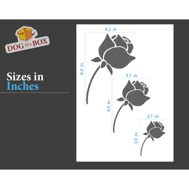 Roses Stencil Set n.3 - Wiederverwendbare Schablone mit vielen Blumen in verschiedenen Größen, perfekt zum Malen