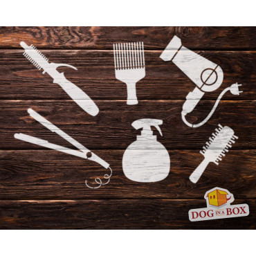 Tools for hair salon stencil n.1 - Reusable Hair Dresser stencil for signs, wood and fabrics