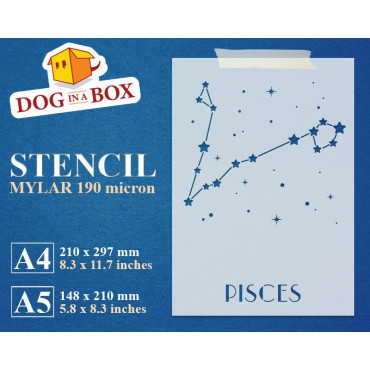 Stencil costellazione Pesci...