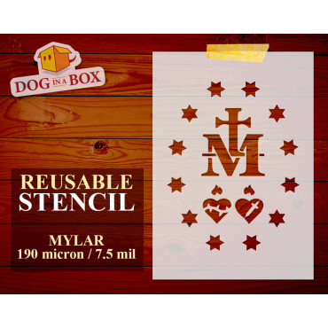 Pochoir symbole Vierge...