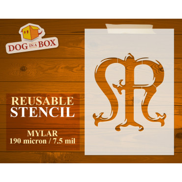 Virgin Mary symbol stencil...