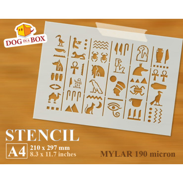 Pochoir Hiéroglyphes n.1 -...