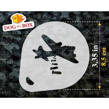 Pochoir Airforce (lot de 3) pochoir de décoration de poudre de cacao Cappuccino et café - pochoirs de peinture de visage