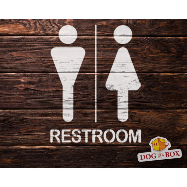 Toilet stencil n.2 - Restroom sign stencil. Reusable loo stencil for doors and walls