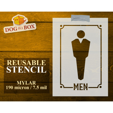 Herren-Toilettenschablone...