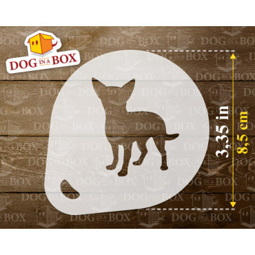 Dogs stencils n.3 (set of 3) Cappuccino and Coffee cocoa powder decor stencil - Face Painting stencils