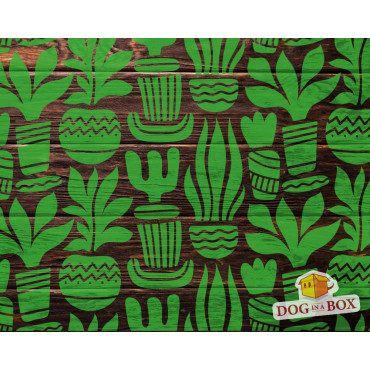 Plants pattern stencil n.1 - Reusable and modular nature stencil for walls and wood