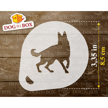 Dogs stencils n.3 (set of 3) Cappuccino and Coffee cocoa powder decor stencil - Face Painting stencils