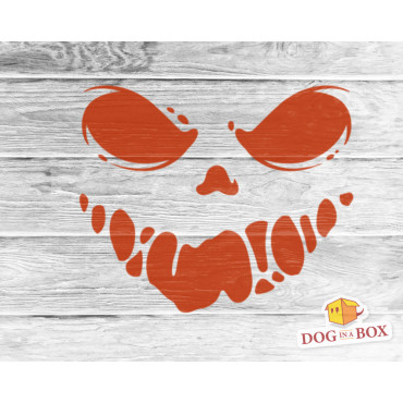 Pochoir visage citrouille n.1 - Pochoir réutilisable pour halloween, maison d'horreur, panneaux en bois, mur et tissus