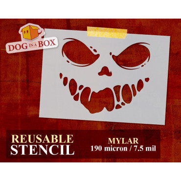 Pochoir visage citrouille...