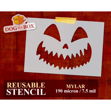 Pumpkin face stencil n.4 -...