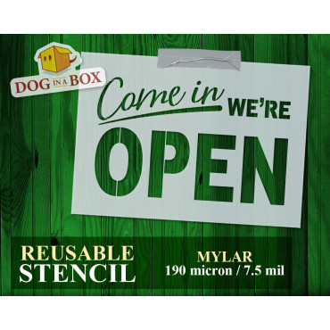 "Come in, We're Open"...