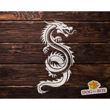 Chinese Dragon stencil n.2 - Reusable dragon stencil for wood signs, walls or fabrics.