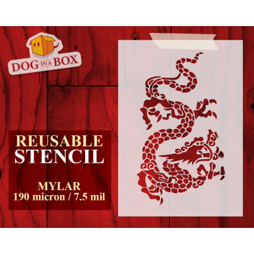 Pochoir Dragon chinois n. 3...