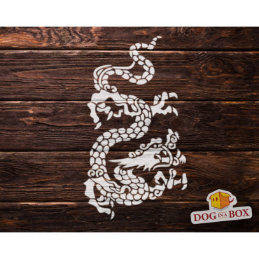 Chinese Dragon stencil n.3 - Reusable dragon stencil for wood signs, walls or fabrics.