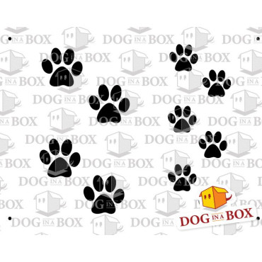 Dog paw prints stencil - Modular and reusable pawprints stencil for wood, fabrics or walls
