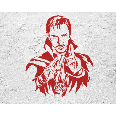 Doctor Strange stencil n.1 - Avengers Reusable superhero, comics and movie stencil for cakes and nursery