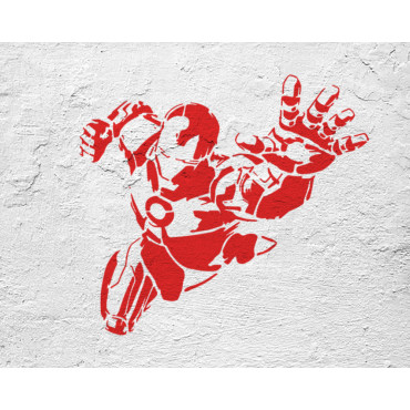 Iron Man stencil n.4 - Marvel Avengers Reusable superhero movie stencil for nursery.