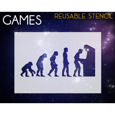 Evolution of Videogames stencil