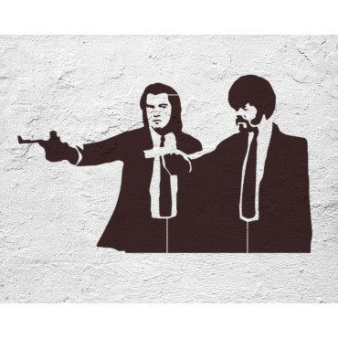 Pulp Fiction stencil - Reusable stencil of classic movies for wall decors, fabrics and wood signs.