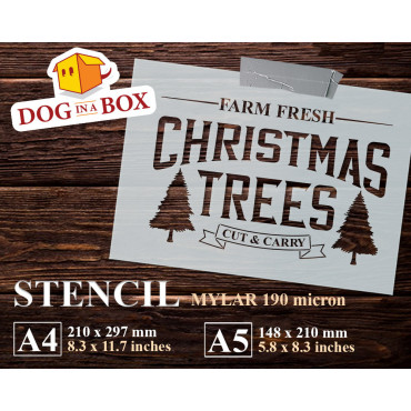 Stencil di alberi di Natale...