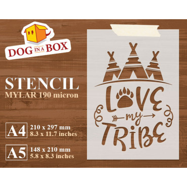 Love my tribe stencil -...