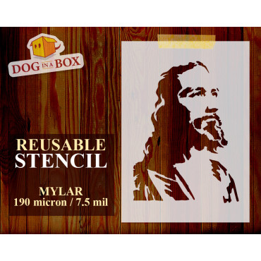 Jesus stencil n.9 - Reusable christian stencil for churches, wood signs, wall decor and catechism