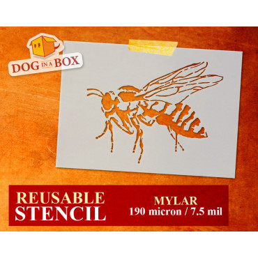 Bee stencil n.3 - Reusable Bee stencil for wood signs, walls or honeycombs