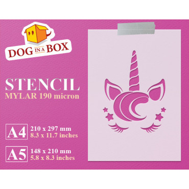 Unicorn stencil n.4 - Cute...
