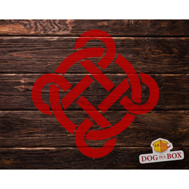 Chinese Knot stencil n.10 - Reusable asian style stencil for wood sings, painting on stones or walls