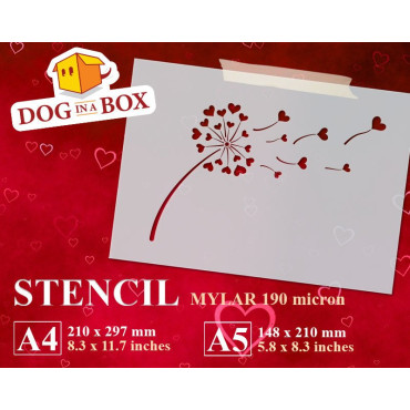 Hearts Dandelion Schablone...