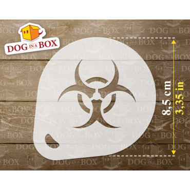 Radioactive stencils (set of 3) Cappuccino and Coffee cocoa powder decor stencil - Face Painting stencils