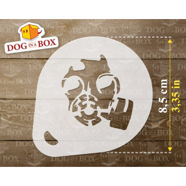 Pochoirs radioactifs (lot de 3) Pochoir de décoration en poudre de cacao Cappuccino et Café - Pochoirs de peinture faciale