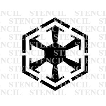 Star Wars stencil n.15 - Sith symbol stencil. Sci-Fi movie stencil for painting.