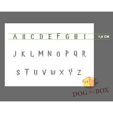Stencil Alfabeto di Harry Potter - Stencil lettere maiuscole
