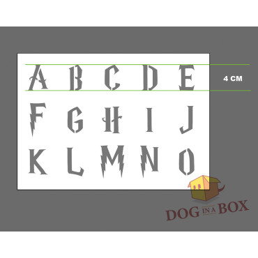 Stencil Alfabeto di Harry Potter - Stencil lettere maiuscole