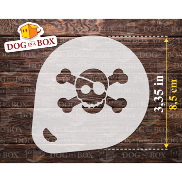 Stencil di pirati n.2 (set di 3) - Stencil per decorare torte, biscotti, pareti, legno o tessuti