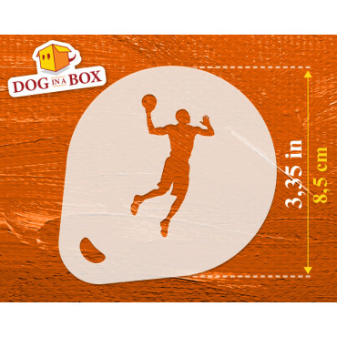 Basketball stencils n.2 (set of 3) Cappuccino and Coffee cocoa powder decor stencil - Face Painting stencils