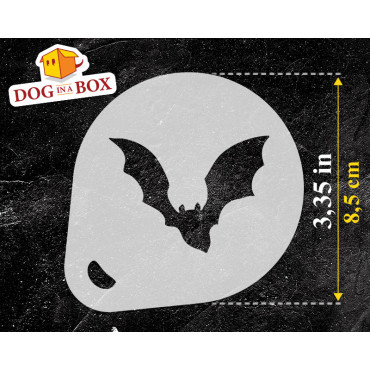Bats stencils n.1 (set of 3) Cappuccino and Coffee cocoa powder decor stencil - Face Painting stencils